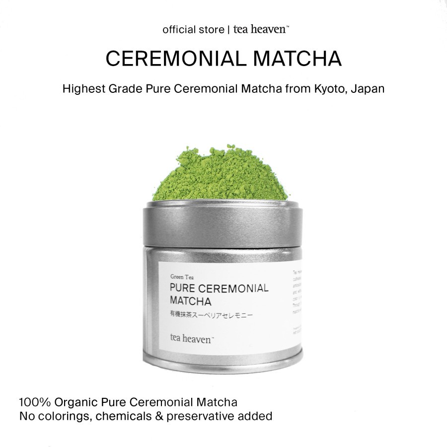 

Matcha Ceremonial Organik Pure Green Tea Powder Teh Hijau Bubuk Jepang