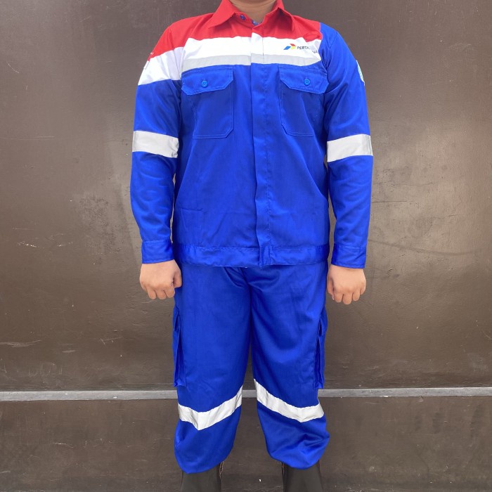 Promo Coverall Pertamina Setelan Baju Celana / Wearpack Pertamina