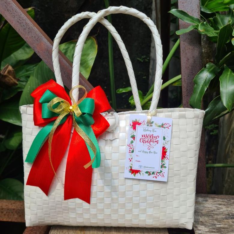 

Sale Tas Hampers Natal Christmas Lengkap Pita + Kartu Cod