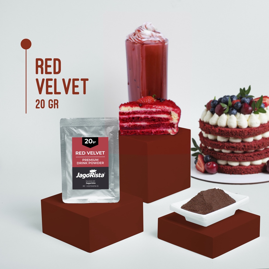 

Sachet Jagorista Redvelvet / Red Velvet Premium Bubble Drink Powder