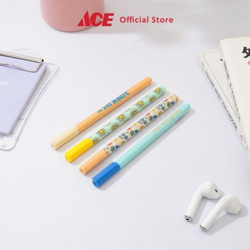 

SALE Ace - Ataru Set 8 Pcs Pulpen Biru Daisy Magic Termurah