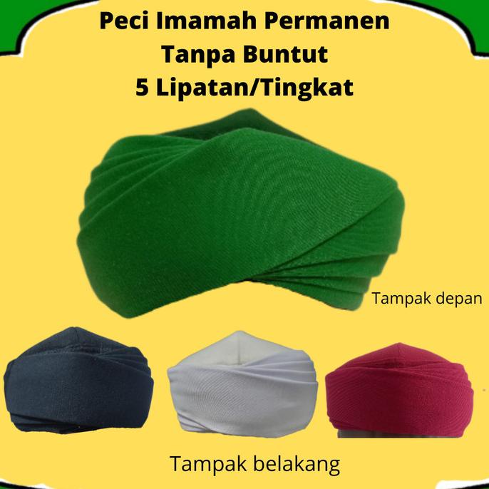 PECI SORBAN IMAMAH PERMANEN 3 METER TANPA BUNTUT