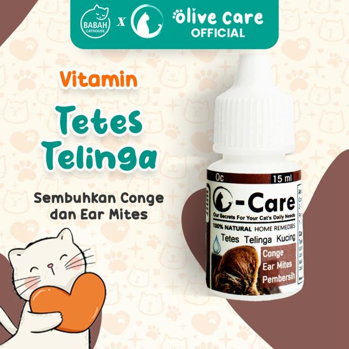 OLIVE CARE Obat Tetes Telinga Kucing Anjing Kuping Kutu Earmites