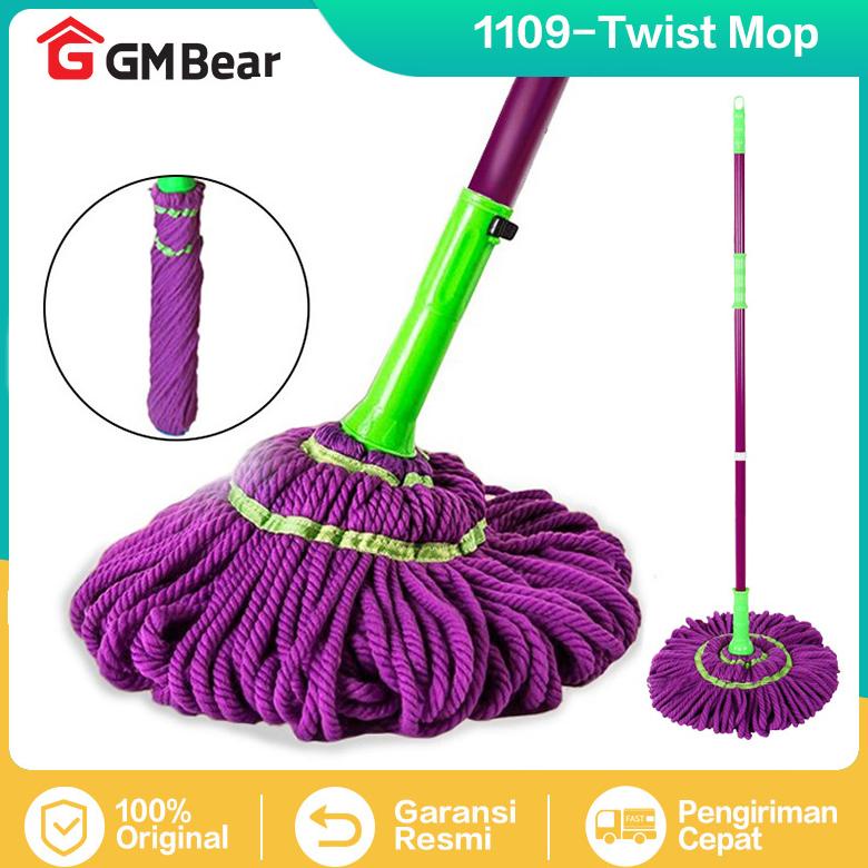 GM Bear Alat Pel Lantai Putar Praktis Otomatis 1109 - Magic Twist Mop