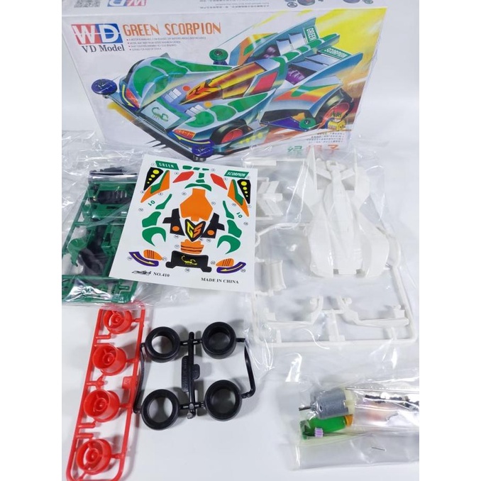 Gratis Ongkir Tamiya Mini 4wd Merk DD Ruize Green Scorpion Super 1 Chassis Limited Edition (tri00j.a