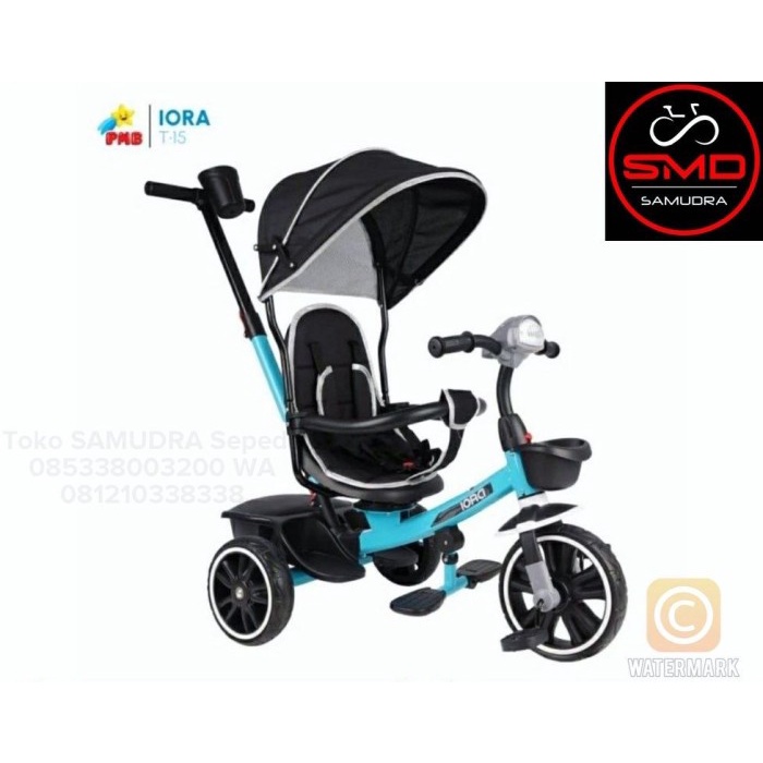 Promo Sepeda Anak Stroller Roda 3 Pmb Iora T15 Jok Putar Musik Murah Bdg