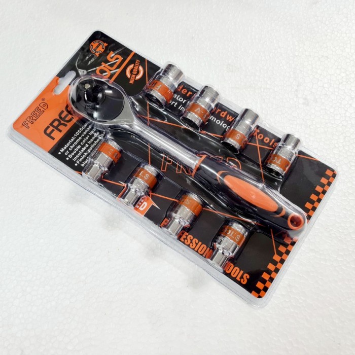 Baru Freed Kunci Shock Set 9Pcs + Gagang Ratchet Besar Best Seller