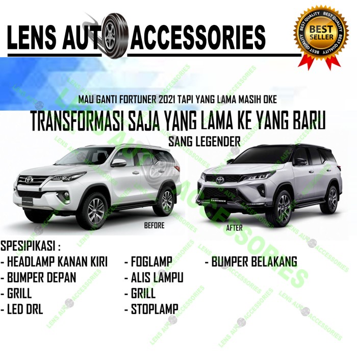 PAKET FORTUNER VRZ UPGRADE TO LEGENDER termurah