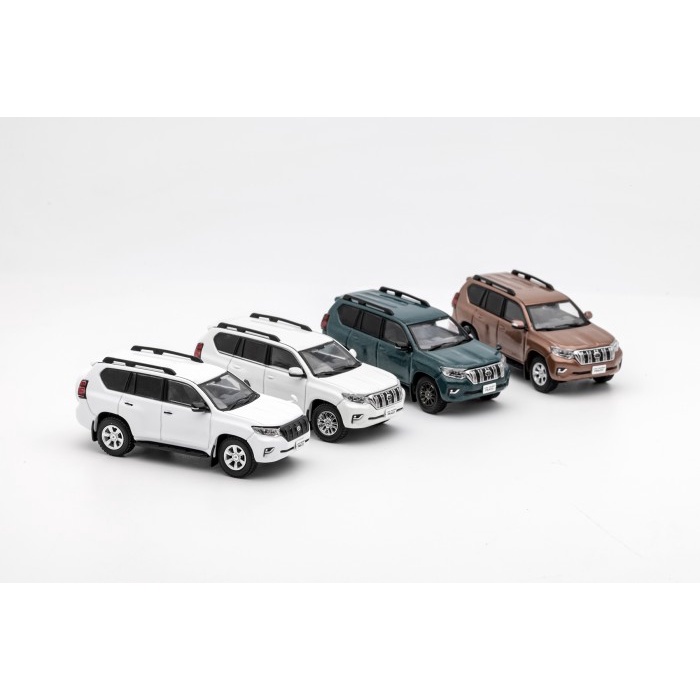 PROMO GCD TOYOTA LAND CRUISER PRADO WHITE GREEN BROWN DIECAST TERBARU