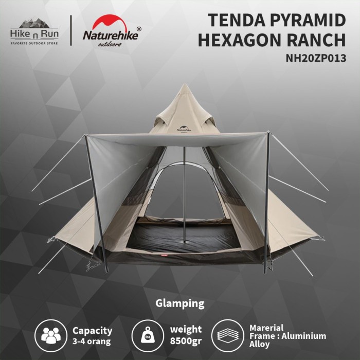 Tenda Camping Naturehike NH20ZP013 Pyramid Tent Hexagon Ranch