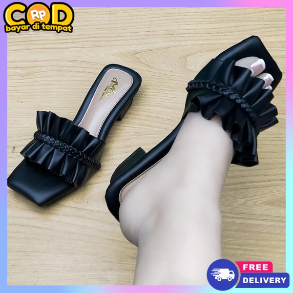 Swndal Fashion Wanita Sandals Cewe Trendy Sandal Wanita Dewasa Aandal Slop Korea Ootd Sandall Selop 