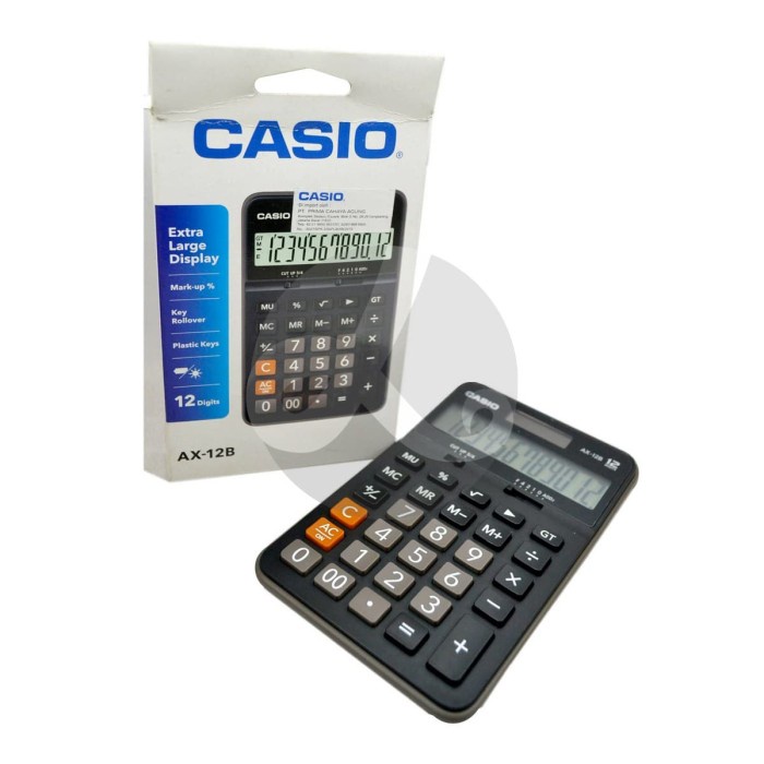 

Kalkulator CASIO AX-12B Electronic Calculator 12 Digits AX-12B
