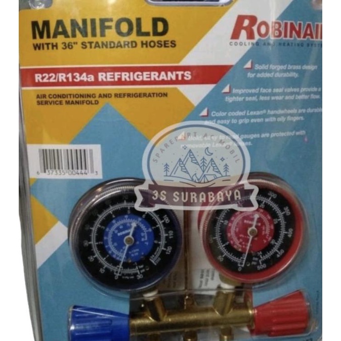 (TSAC) MANIFOLD AC METERAN ROBINAIR ASLI