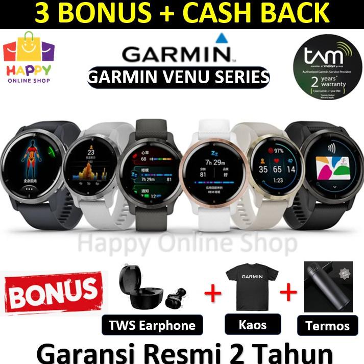 GARMIN Venu 2 / Venu 2S / Venu 2 S / Venu GPS / Wifi Smartwatch Jam  Tangan Garansi Resmi 2 Tahun