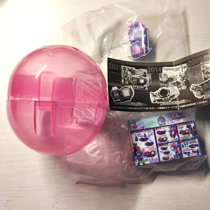 bandai kamen rider recive dx miniature toy box + belt pin gashapon telorayampuyuh
