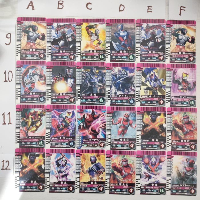 kartu kamen rider ganbaride masked rider card bandai japan original telorayampuyuh
