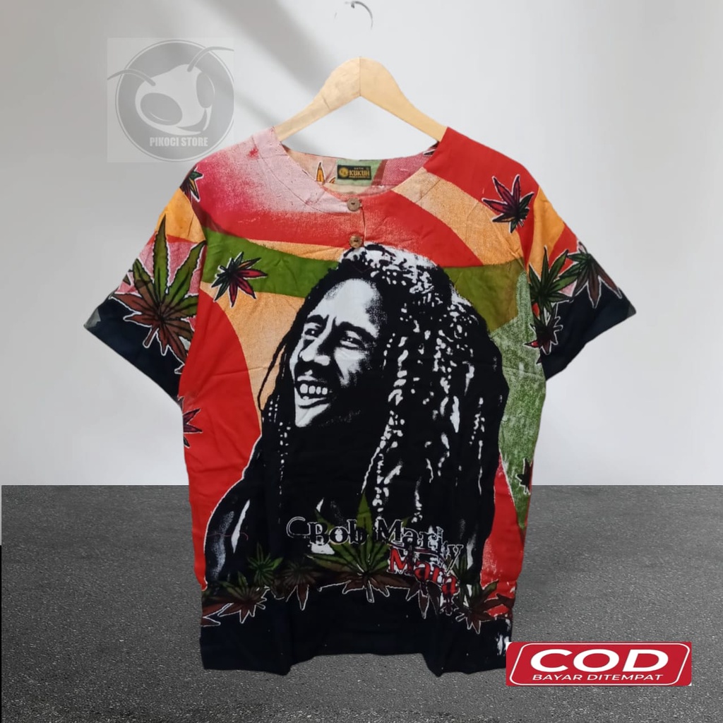 Terlaris kaos bob marlay / baju bob marlay / baju koas harian / Pikoci_store