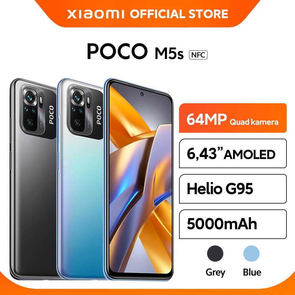 Official Xiaomi POCO M5s (4/64GB) | (6/128GB) Helio G95 64MP Quad
Kamera Layar AMOLED FHD+ 6,43" 5000mAh NFC