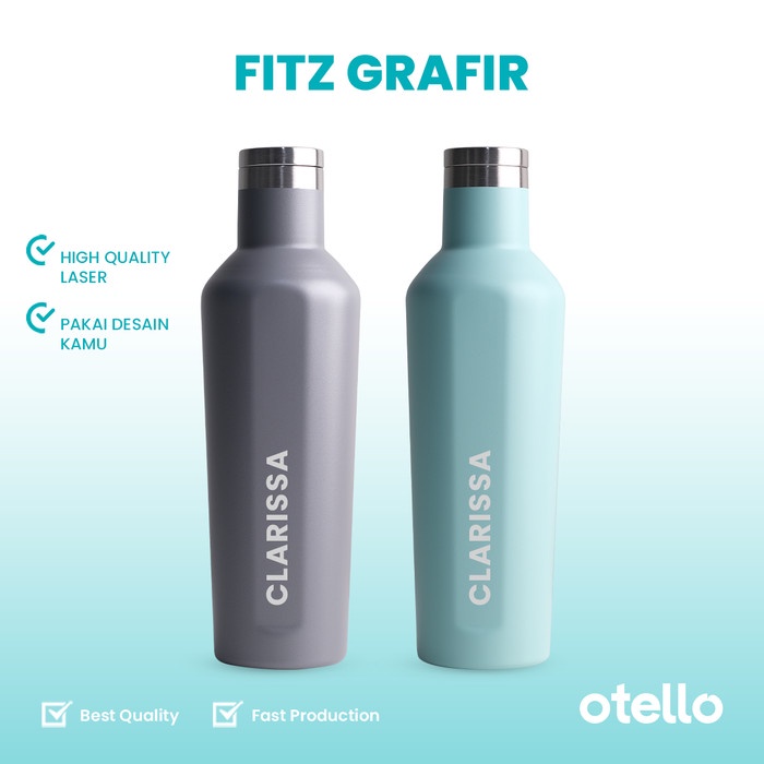 OTELLO CUSTOM TUMBLER FITZ CORKCICLE DUPE CANTEEN BOTOL MINUM GRAFIR