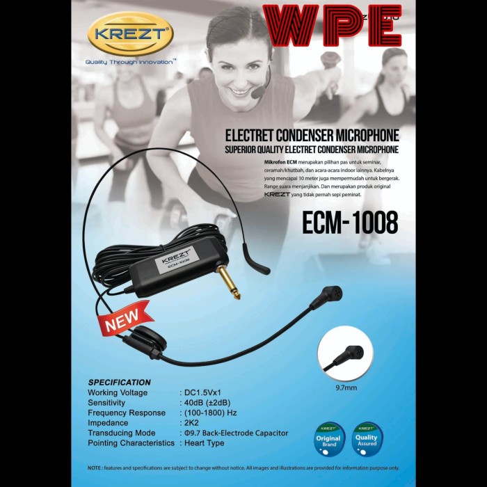 mic bando kabel krezt ECM 1008 mic bando imam