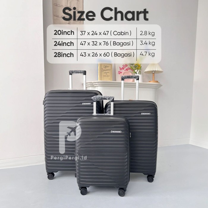 Koper Jumbo President 1920 Bagasi 28 Inch Anti Theft Expandable Tsa