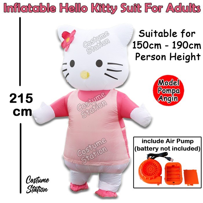 Kostum Hello Kitty Cat Kucing / Costume Animal Hewan Binatang Dewasa Ready