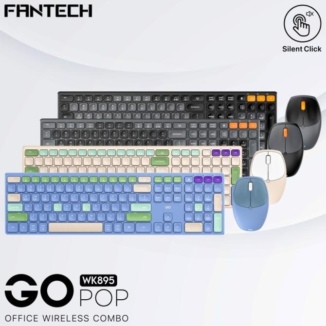 fantech go wk895 pop wireless combo keyboard mouse wk 895 wk-895 2in1