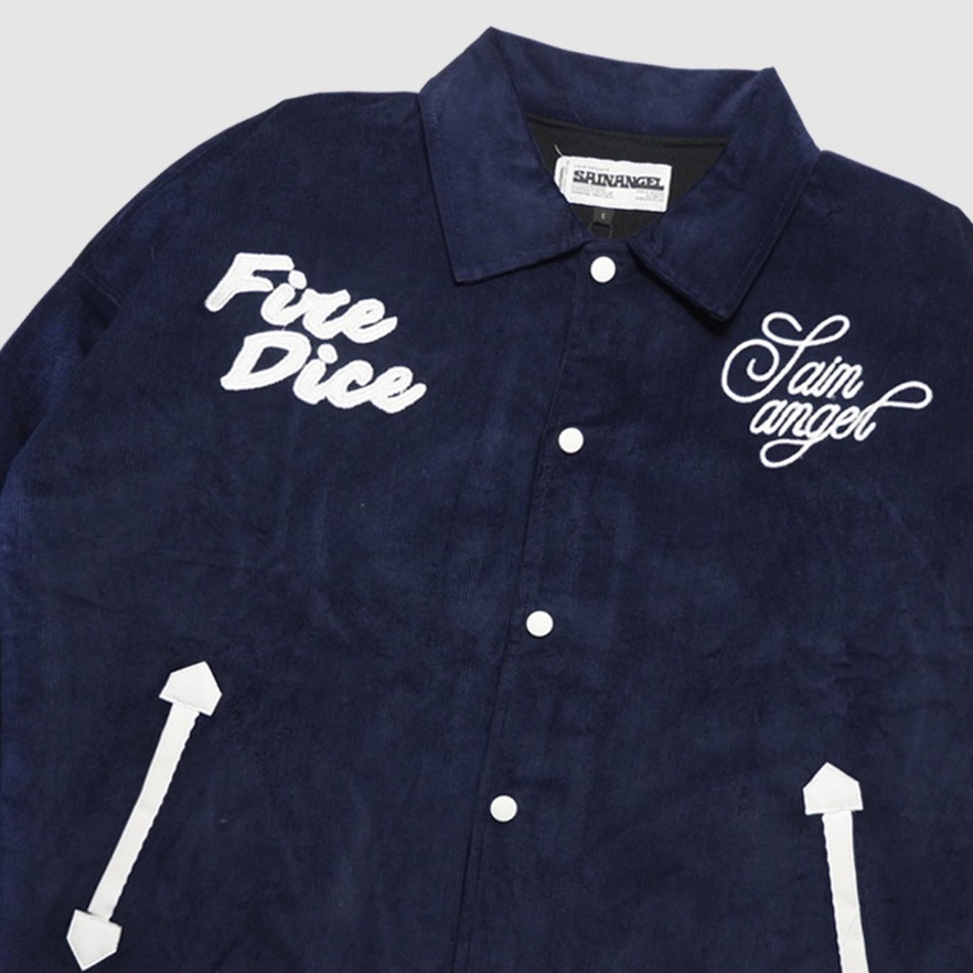V5G SAINANGEL FIRE DICE CORDUROY VARSTY JACKET NAVY XLW