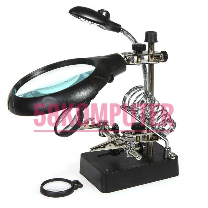 ALAT SOLDER STAND HOLDER BRACKET PENJEPIT KACA PEMBESAR 3.5X 12X