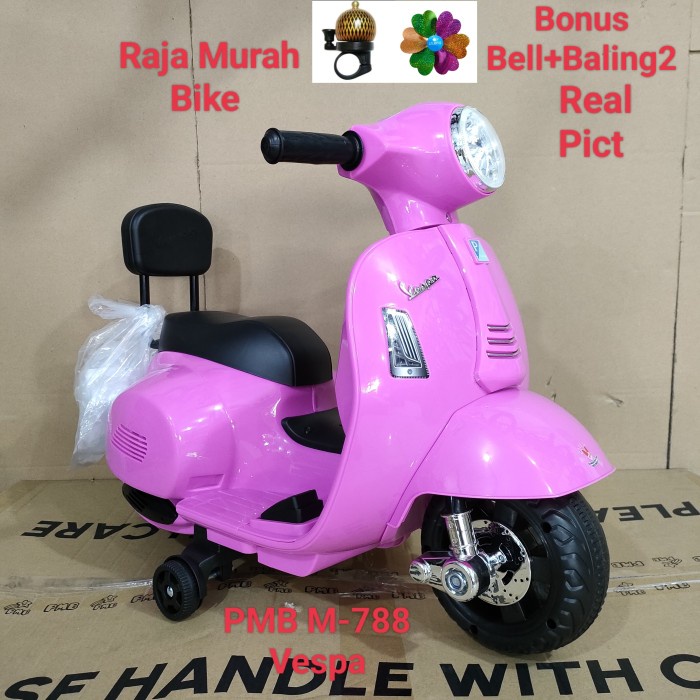 Mainan Anak Motor Aki Vespa Motoran Aki Vespa Cas Mainan Motor Aki Ready