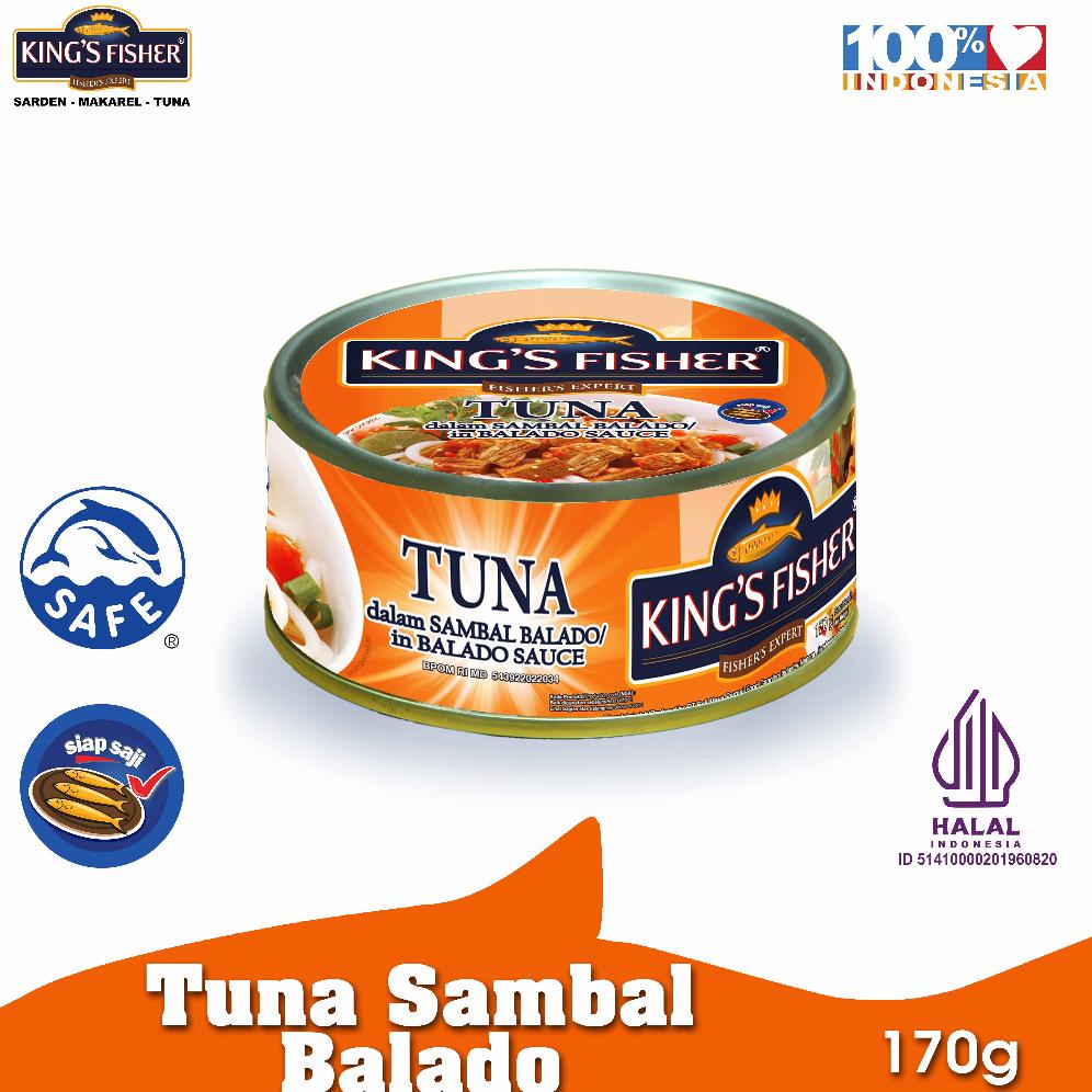 

TERBAIK KING'S FISHER TUNA SAMBAL BALADO DAGING TUNA MAKANAN KALENG 170 G NEW ARRIVAL DI BULAN INI