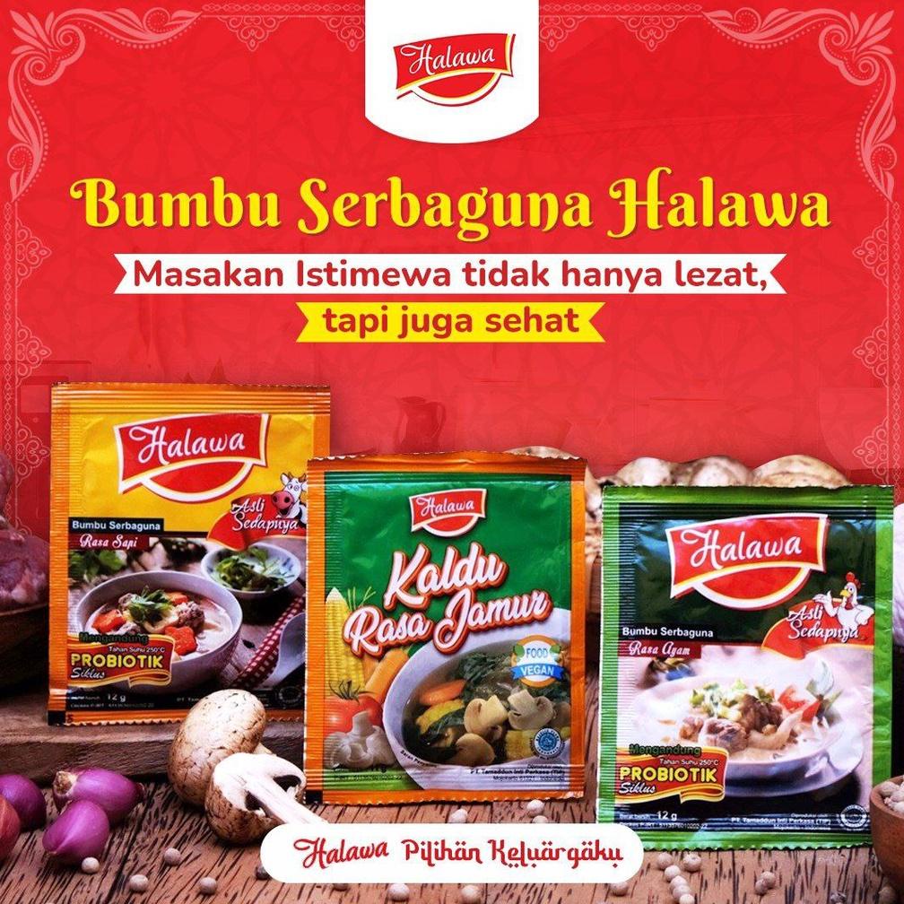 

DISCOUNT HALAWA PACK (24 SACHET) KALDU PENYEDAP ALAMI NON MSG SINTETIS/ KALDU PENYEDAP PLUS PROBIOTIK NOVEMBER CERIA UNTUK ANDA