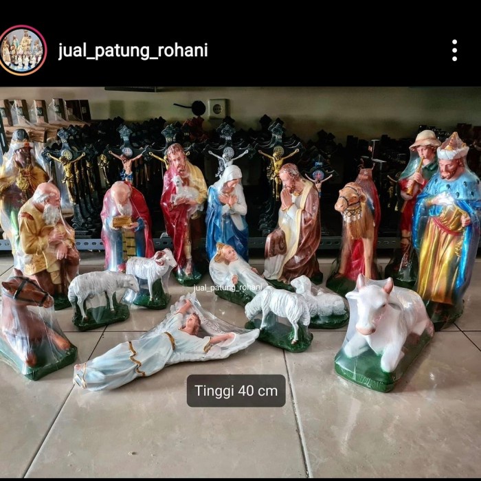 Patung Set Natal 40 cm