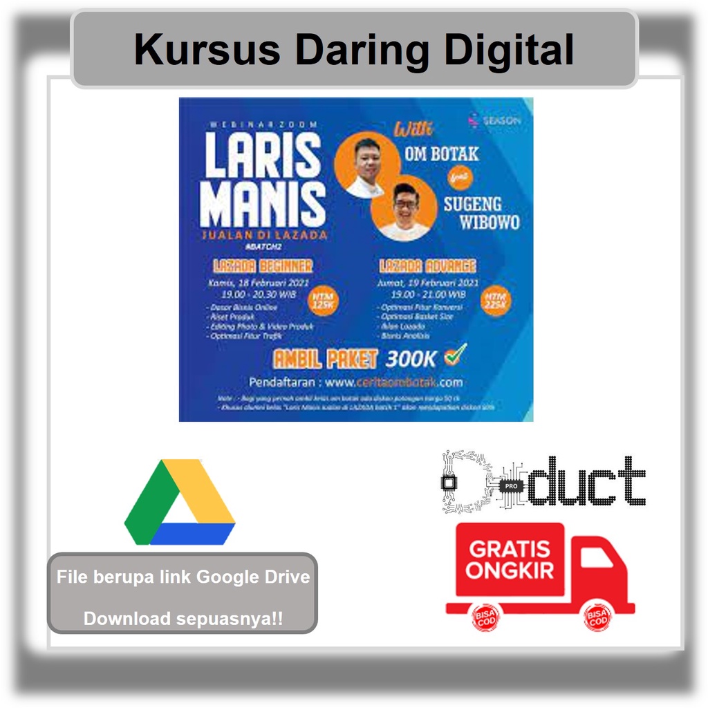 Laris Manis Jualan di Lazada Om Botak