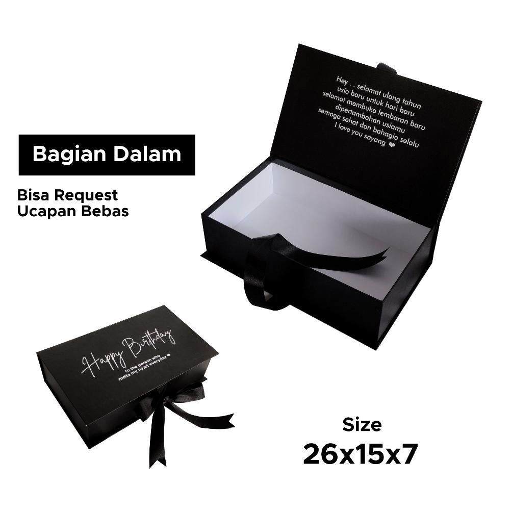 

Termurah Hardbox Custom [26x15x7] / Box Hampers / Kotak Kado / Box Buka Pita / Giftbox / Box Kado / Hardbox Satuan / Box Kemasan / Box Hitam / Box Tebal / Box Bridesmaid Original
