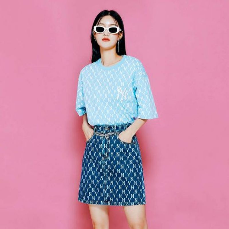 MLB NY Monogram Blue Tee