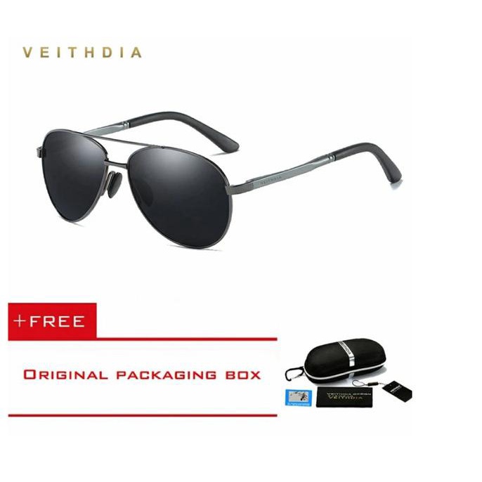kacamata hitam pria antisilau polarized UV400 original veithdia 1306