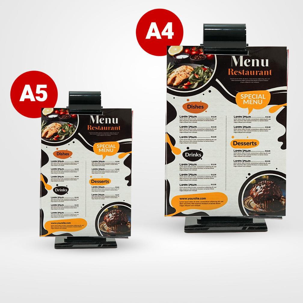 

Flash Sale - Stand Akrilik Menu Display Gantung Ukuran A5 ~