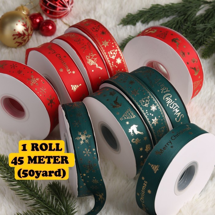 

Promo 1Roll (45Meter) Pita Christmas, Pita Natal, Pita Xmas, Pita Kado Natal