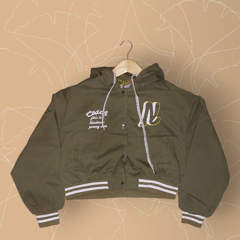 Jaket hoodie parasut crop top jaket baseball jaket parasut wanita jaket parasut kekinian jaket crop 