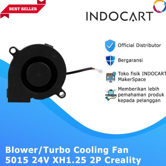 Indocart 3D Printer Parts Creality Blower/Turbo Cooling Fan 5015 24V Kode 959