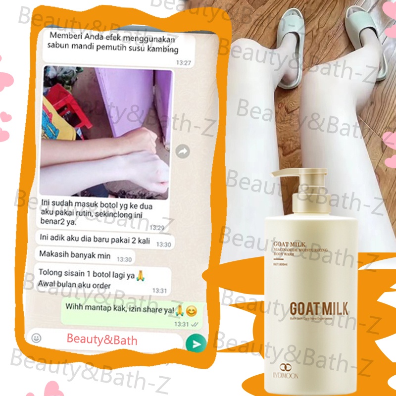Sabun Pemutih Badan - Pemutih Badan - Shower Gel 800Ml Susu Kambing Niacinade Pemutih Badan, Lotion