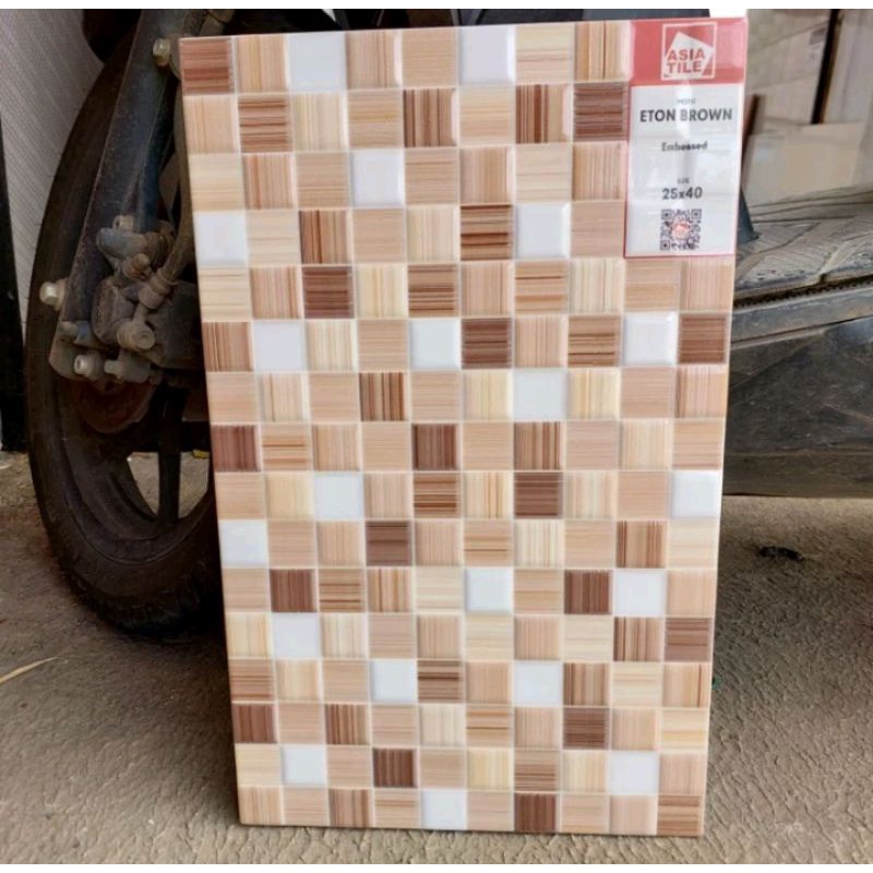 keramik dinding 25x40 mozaik coklat asia tile eton brown emb