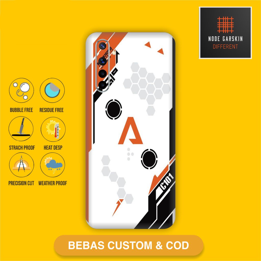 Garskin Skin Vinyl Realme 6 dan realme 6 pro - Bisa Custom - 9 Case Sticker Protector