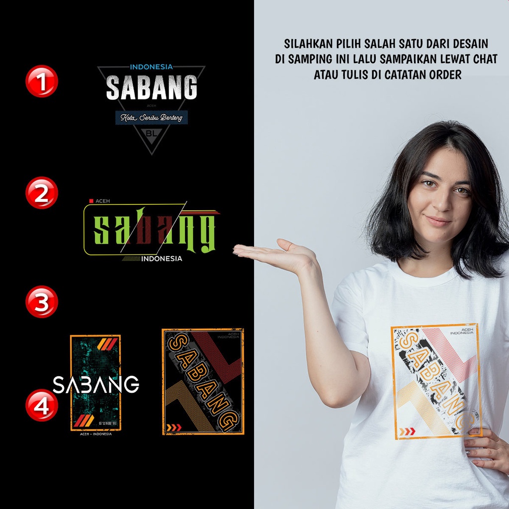 Kaos Distro SABANG Premium - 4 DESAIN KEREN SABANG - XSAB3