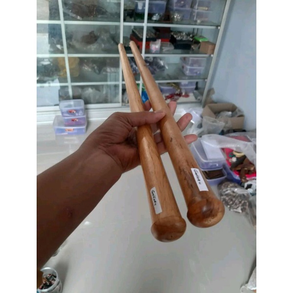 tongkat komando kayu gaharu asli panjang 60cm