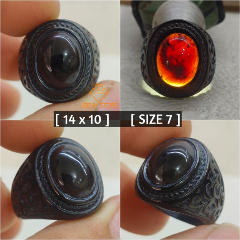 NATURAL BATU AKIK YAMAN CIBEET TITANIUM