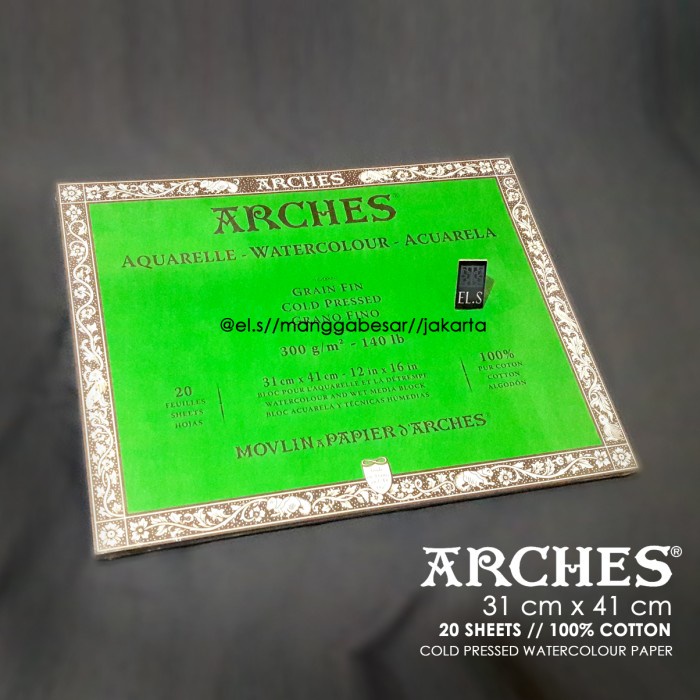 

Promo Arches Aquarelle Watercolour 31 X 41 (Kertas Cat Air)