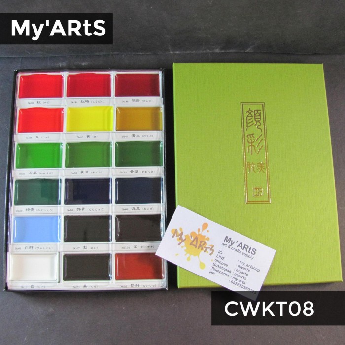 

Kuretake Zig Gansai Tambi watercolor 18 set - cat air - alat lukis