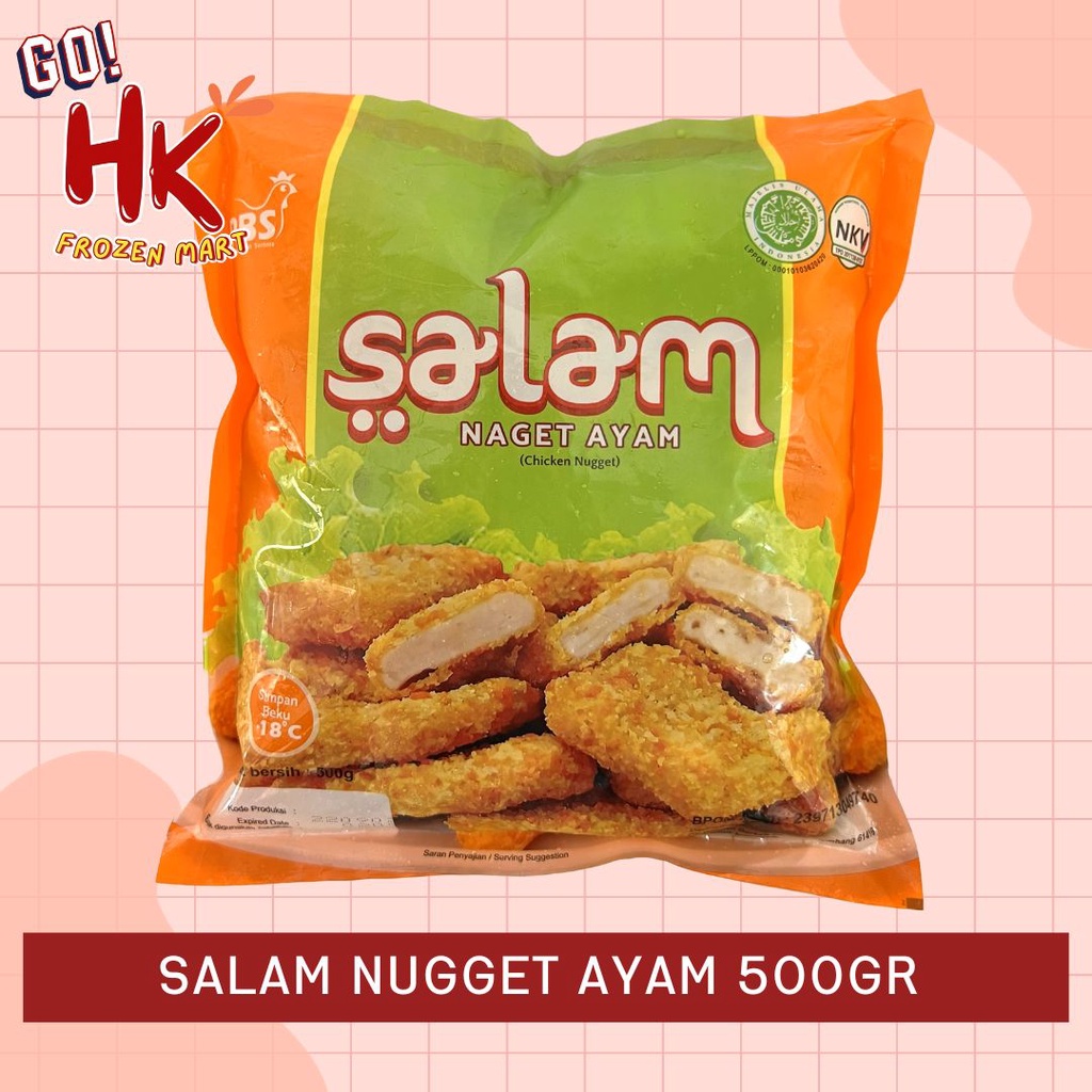 

Salam Nugget 500gr bentuk S Hati Love | chicken naget ayam Jofrans enak HK Frozen Mart